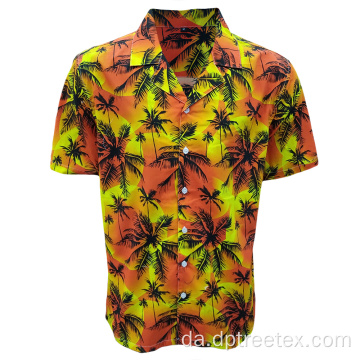 Mænds 100% bomulds afslappet farverig strand aloha shirt